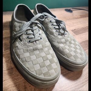 Vans Men's Checkered Tan Sneakers